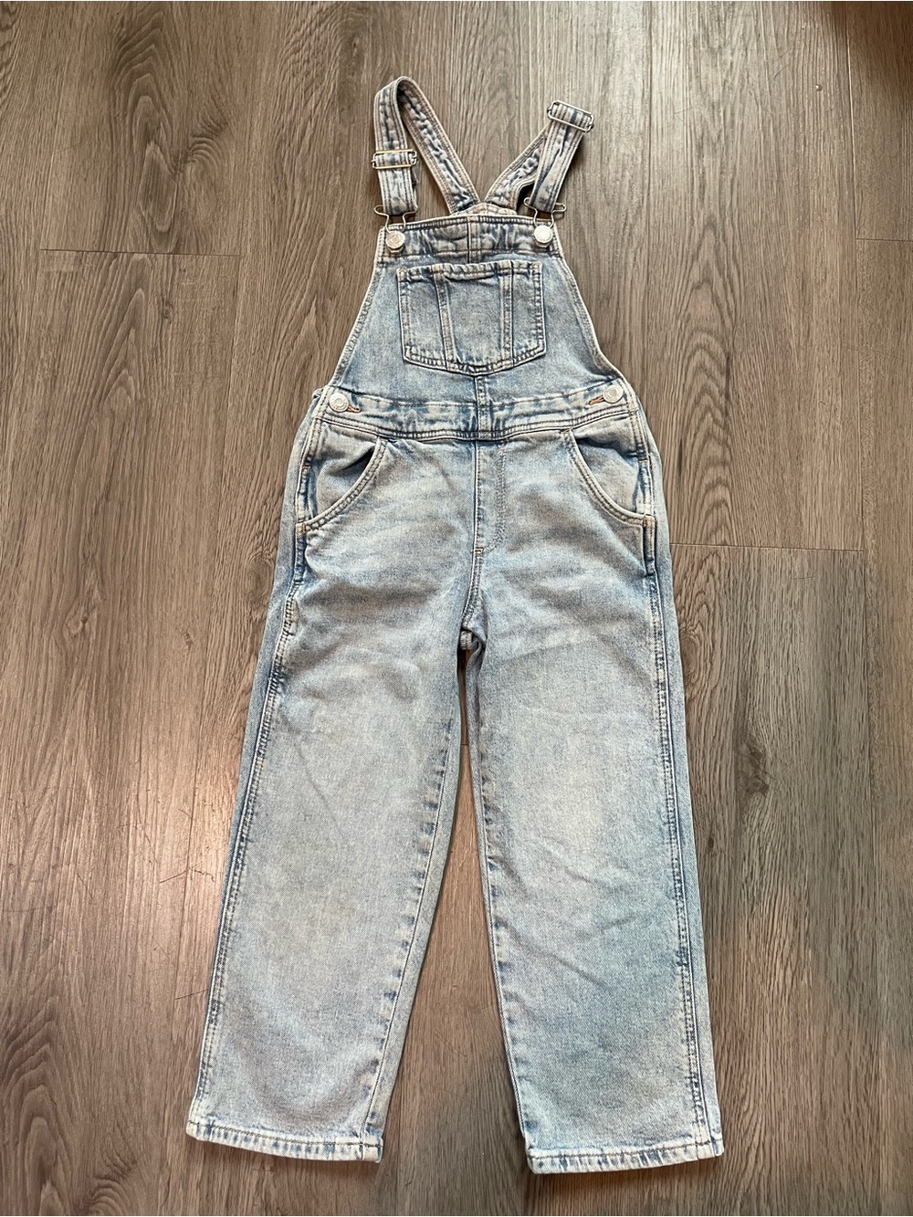 H&M light denim wash overalls size 4t